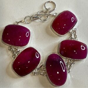 🆕 Vibrant Solar Agate Sterling Silver Statement Bracelet – Adjustable, Handmade